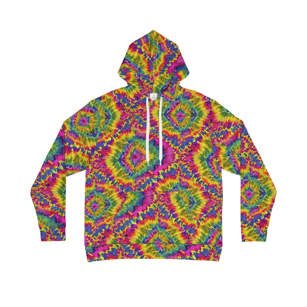 Electric Kaleidoscope AOP Pullover Hoodie – Psychedelic Fractal Streetwear | Aesthetic Rebellion