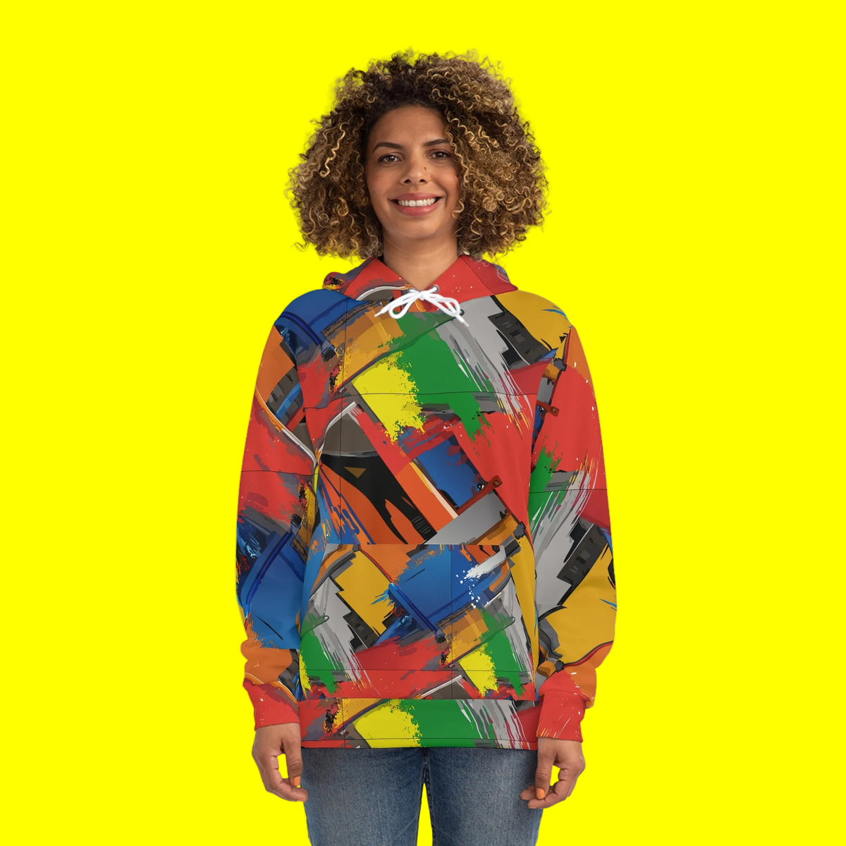 Primary Palette Splash AOP Hoodie – Bold Abstract Art Streetwear | Aesthetic Rebellion