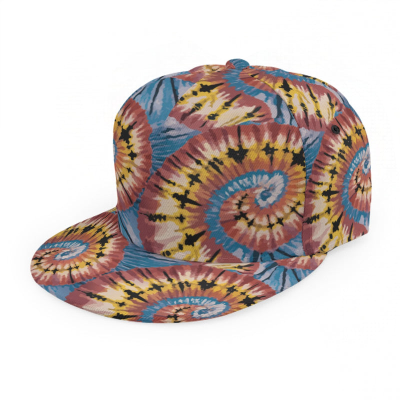 All-Over Print Flat Brim Cap — Adjustable Polyester