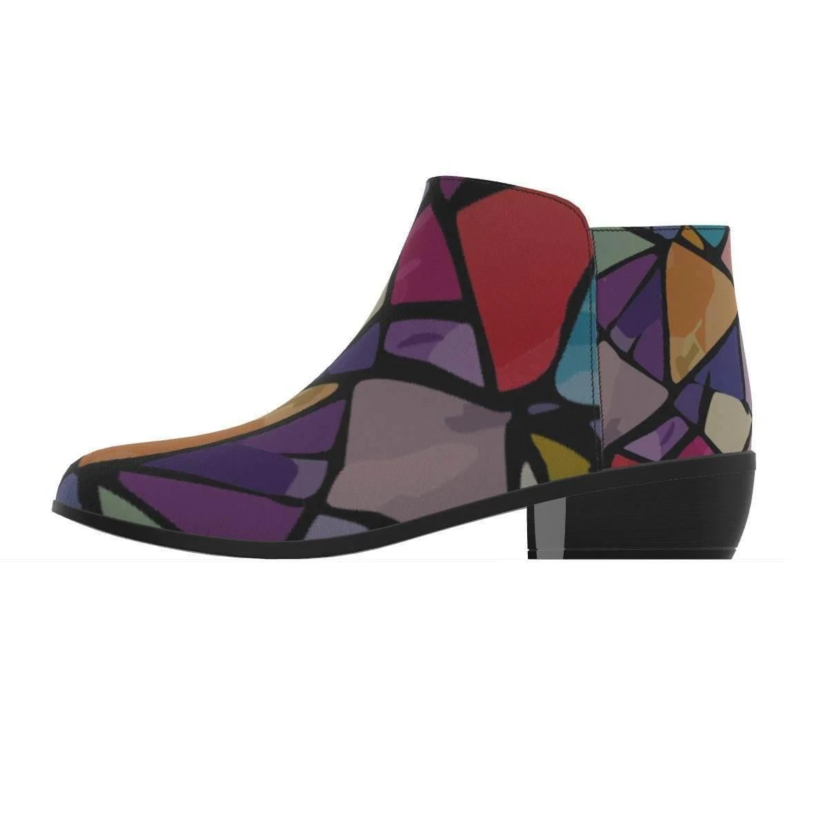 Vandals Velvet Patchwork Ankle Boots - Micro-Suede Maximalist Fashion Shoes for Bold Expression by Aesthetic Rebellion
