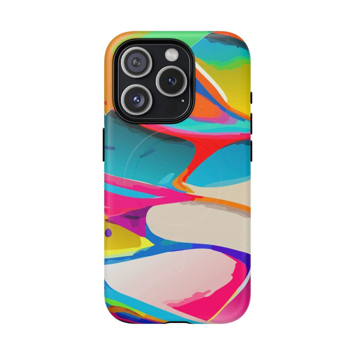 Vibrant Abstract Splash MagSafe Case - Bold Maximalist Tough Phone Cover for Edgy Alt-Fashion Aesthetics by Aesthetic Rebellion