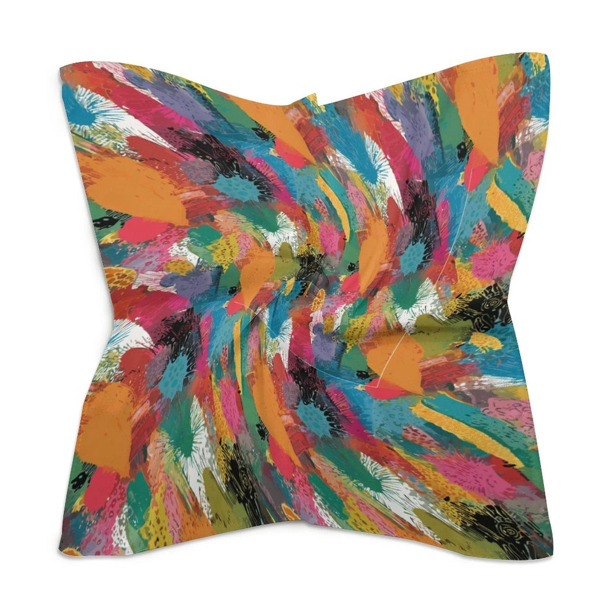 Square Printed Scarves with Skin-friendly Imitated Silk by SALE_DESIGN-Personal Design