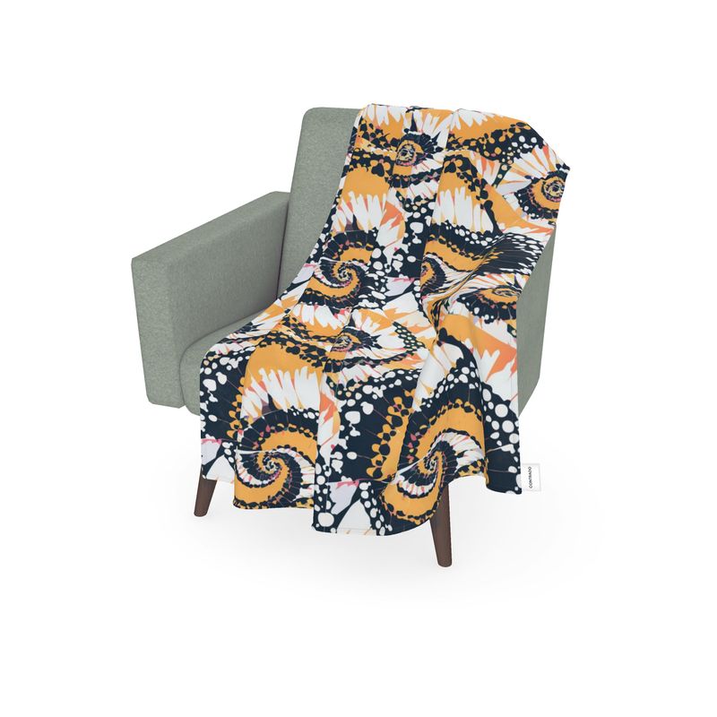 Throw Blanket – Sandstorm All-Over Print | Premium Plush Velvet & Polar Fleece, 4 Sizes | Aesthetic Rebellion