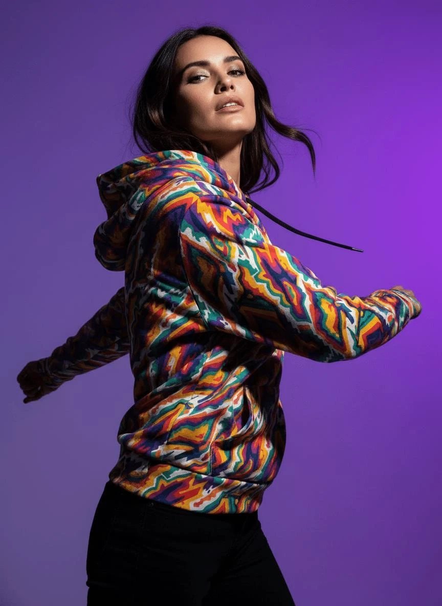 StreetsmArt Collage Athletic Hoodie - Heavyweight Maximalist Gym Wear - Designer Graffiti Activewear by Aesthetic Rebellion