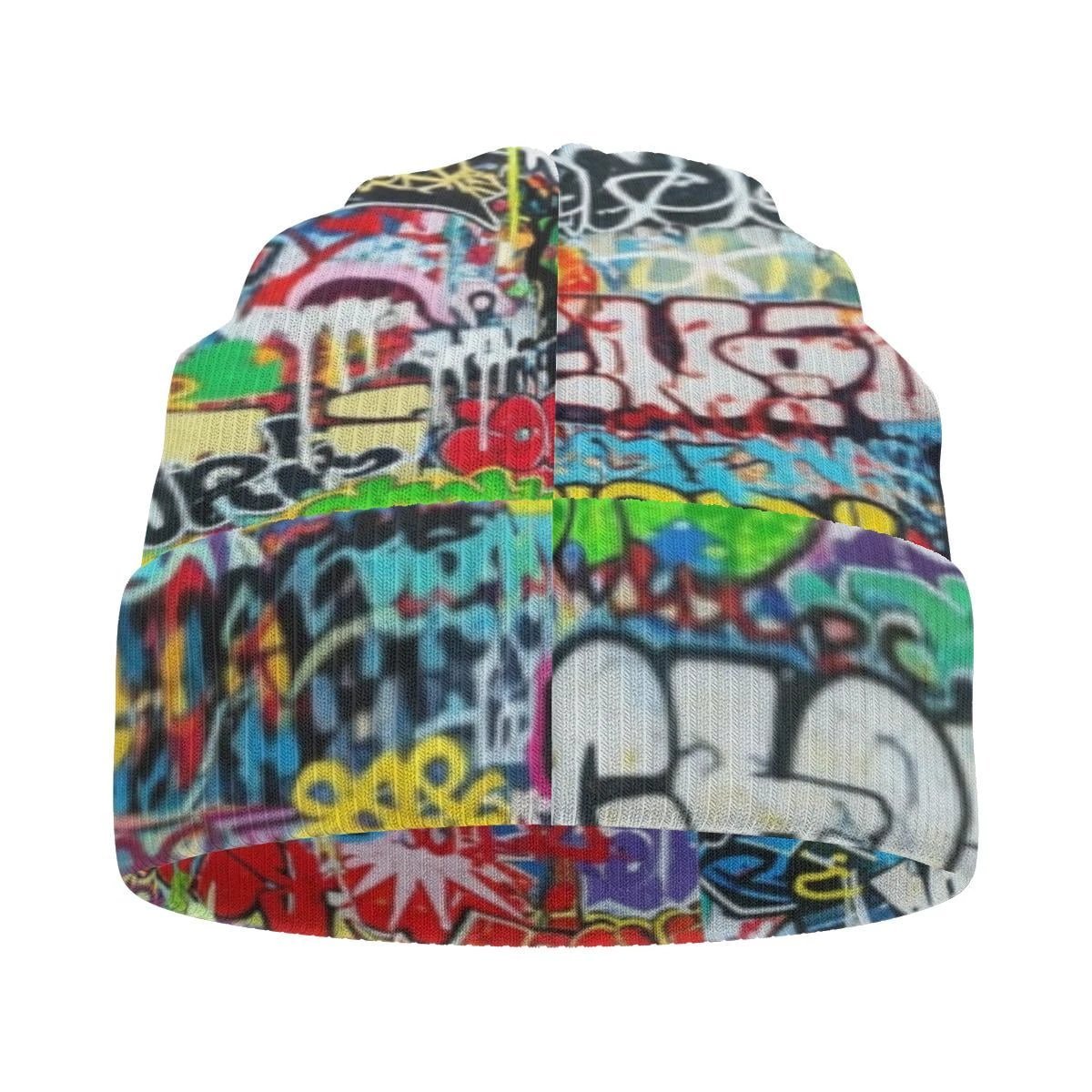 Liquid Glitch Beanie – Maximalist Graffiti Streetwear Hat by PEAPRINT