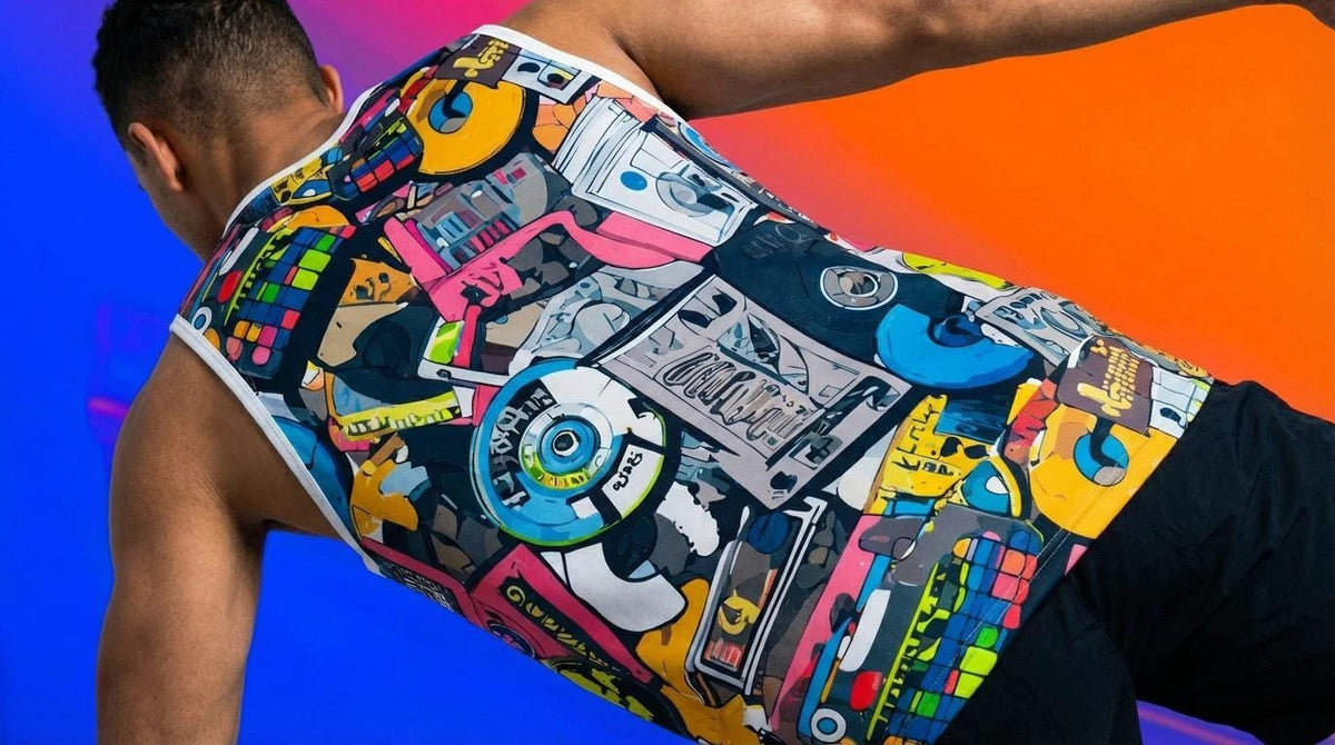 Neon 90s Vaporwave Cassette Maximalist Art Jersey - Aesthetic Rebellion