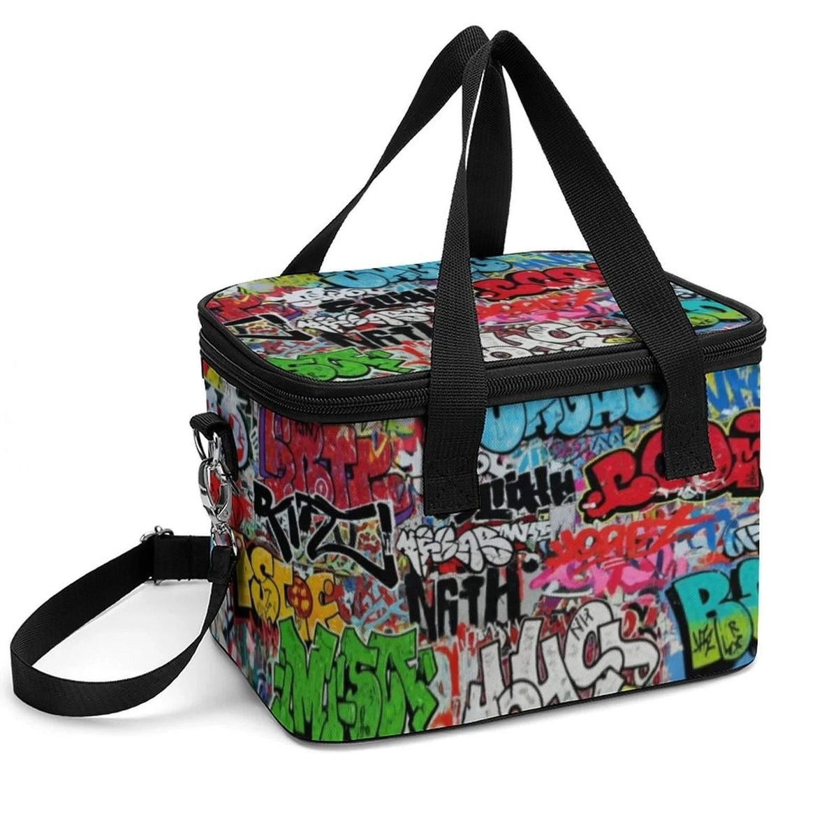 Maximalist Graffiti Portable Cooler Bag - Insulated Oxford Tote for Festivals, Beach Days & Designer Lunches by Aesthetic Rebellion
