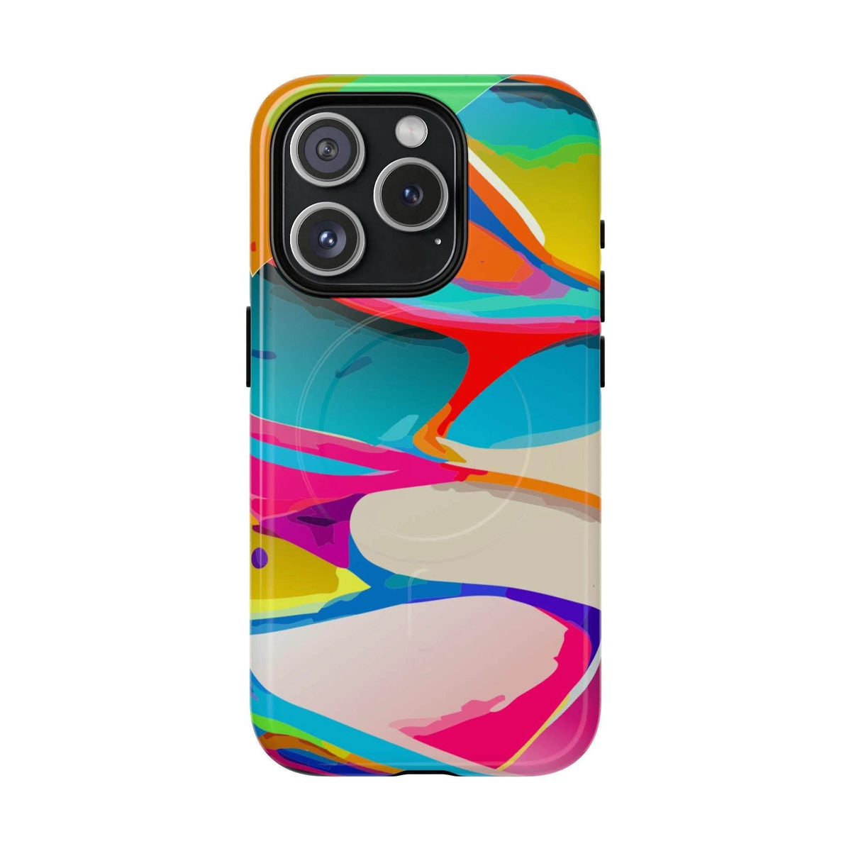 Vibrant Abstract Splash MagSafe Case - Bold Maximalist Tough Phone Cover for Edgy Alt-Fashion Aesthetics by Aesthetic Rebellion