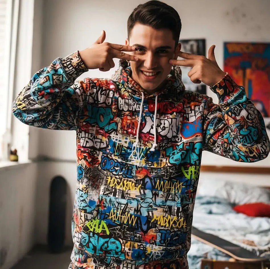 All Products — the complete Aesthetic Rebellion archive of bold all-over-print streetwear, wearable art, and maximalist accessories.