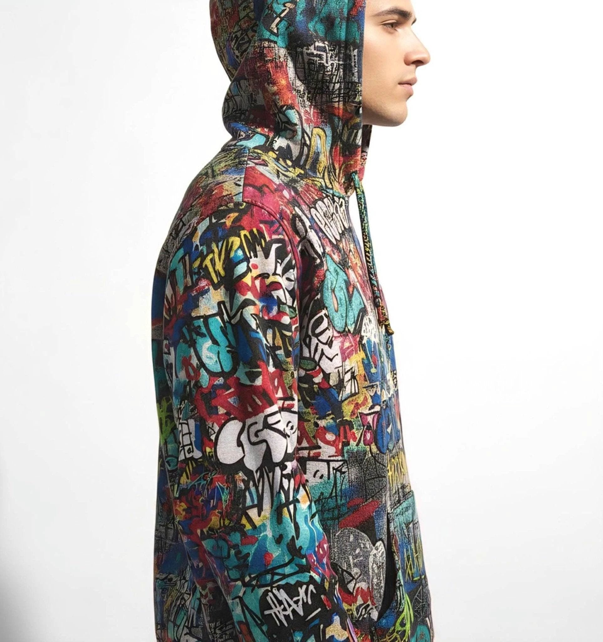 Urban Legend Kids Graffiti Hoodie - Bold Street Art Pullover for Miniature Maximalists & Creative Kids by Aesthetic Rebellion