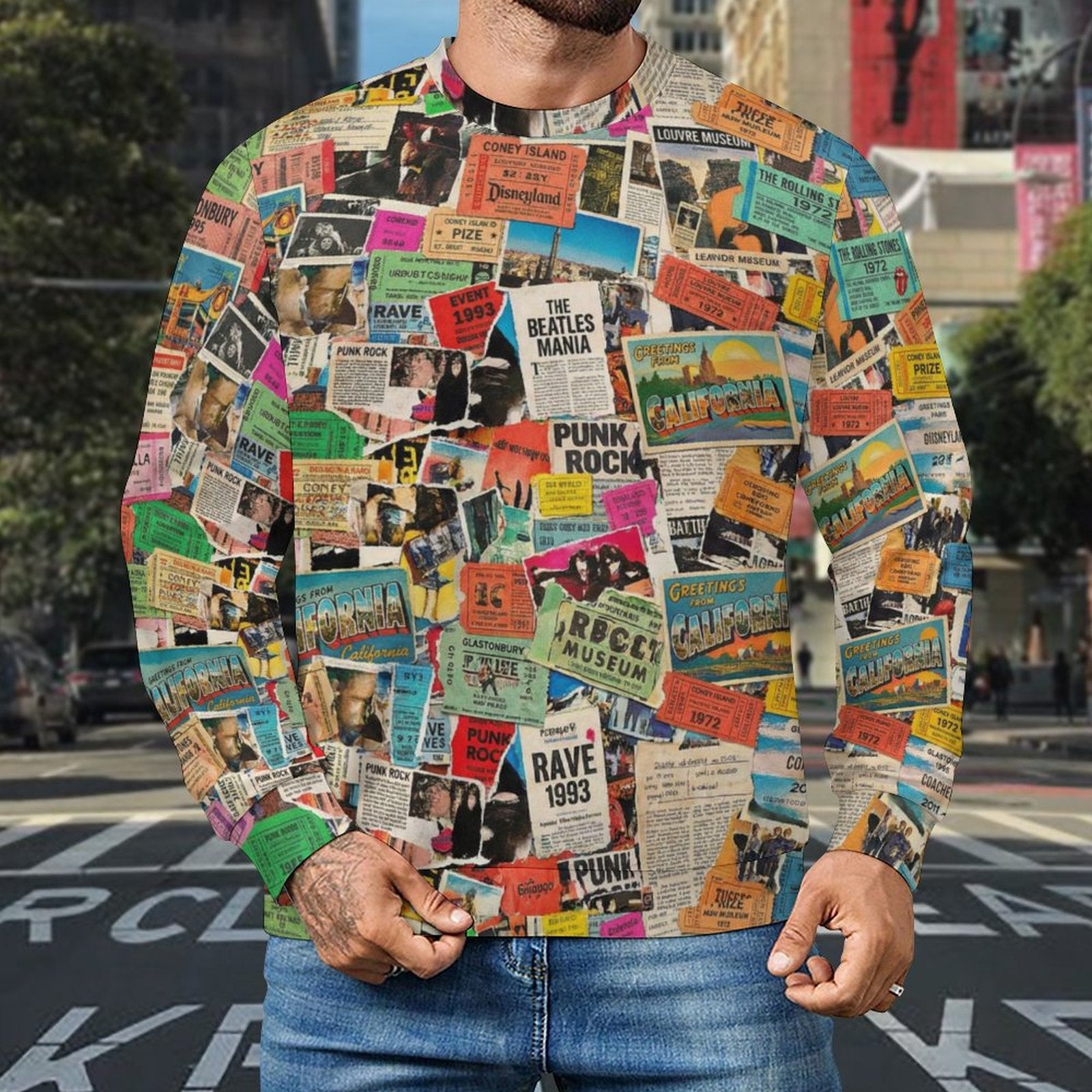 Everyday Maximalist Crewneck for the Chronically Self-Expressive — 280gsm AOP Heavyweight Pullover, Bold Casual Streetwear, Studio-to-Street Statement Sweatshirt, Unisex