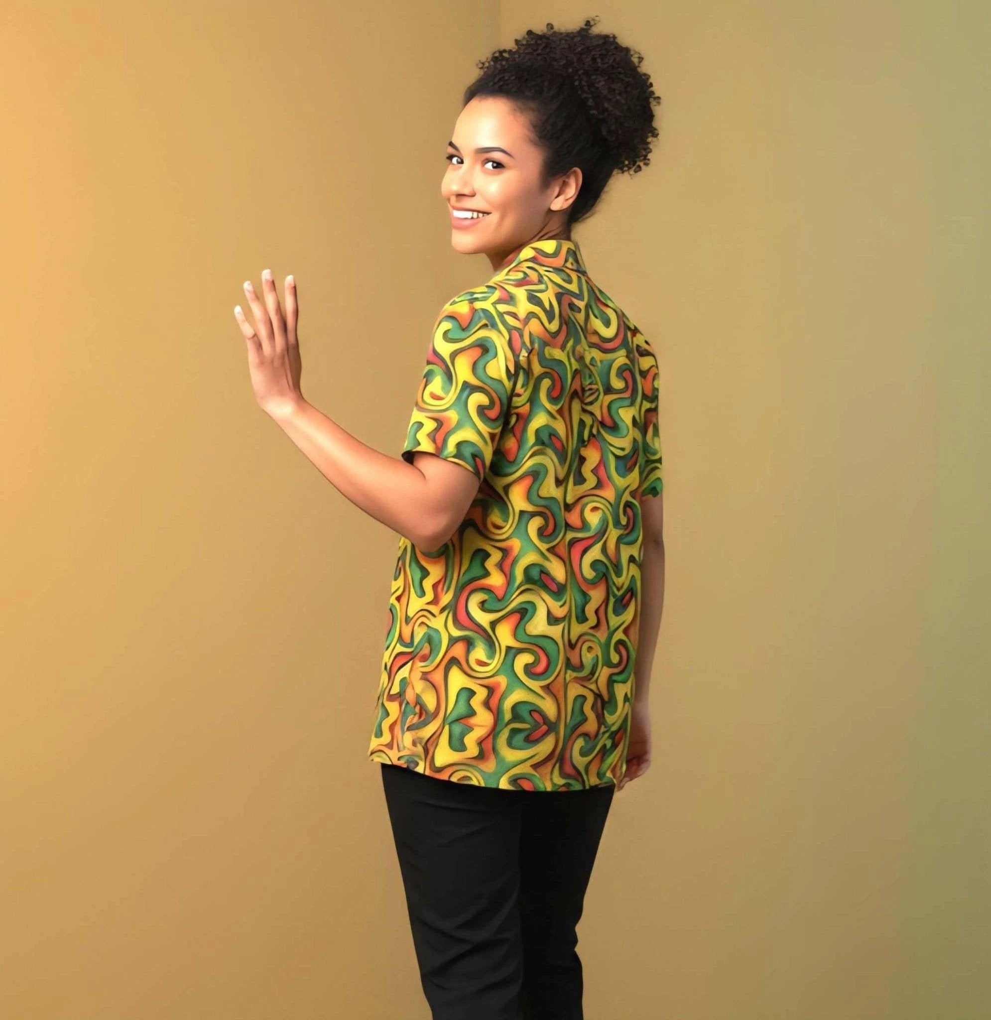 Retro Boundless Swirl Hawaiian Shirt - 70s Psychedelic Aesthetic Summer Top for Modern Creatives by Aesthetic Rebellion