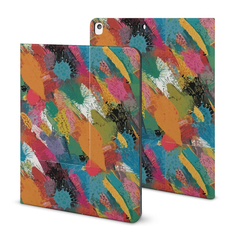 Aesthetic Collector AOP Faux-Leather iPad Case | Book-Style Protector with Apple Pencil Slot & Foldable Stand — Wearable Art for Tablets, Gift for Creative Professionals