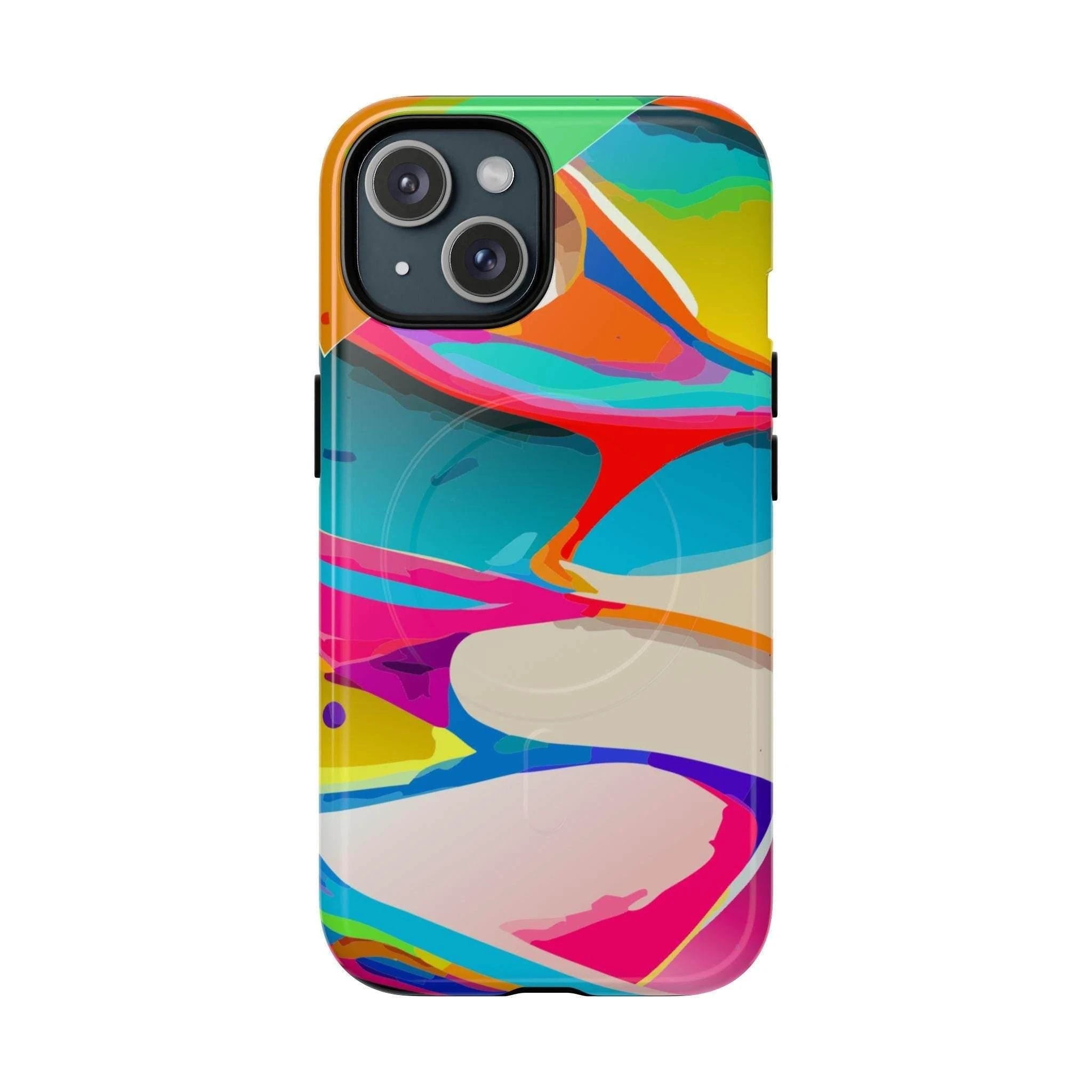 Vibrant Abstract Splash MagSafe Case - Bold Maximalist Tough Phone Cover for Edgy Alt-Fashion Aesthetics by Aesthetic Rebellion
