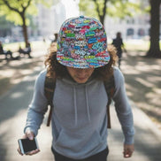 Graffiti Art Snapback Hat | Urban Streetwear All Over Print Cap by Aesthetic Rebellion
