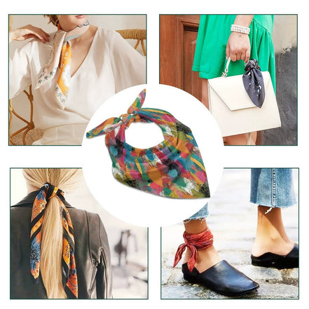 Square Printed Scarves with Skin-friendly Imitated Silk by SALE_DESIGN-Personal Design