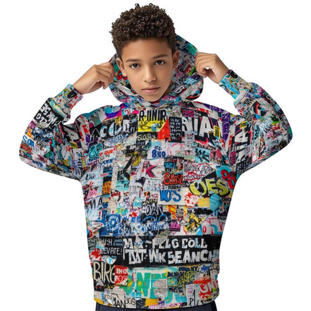 230gsm Children's Hooded Sweatshirt without Drawstrings(All-Over Printing) by SALE_DESIGN-Personal Design