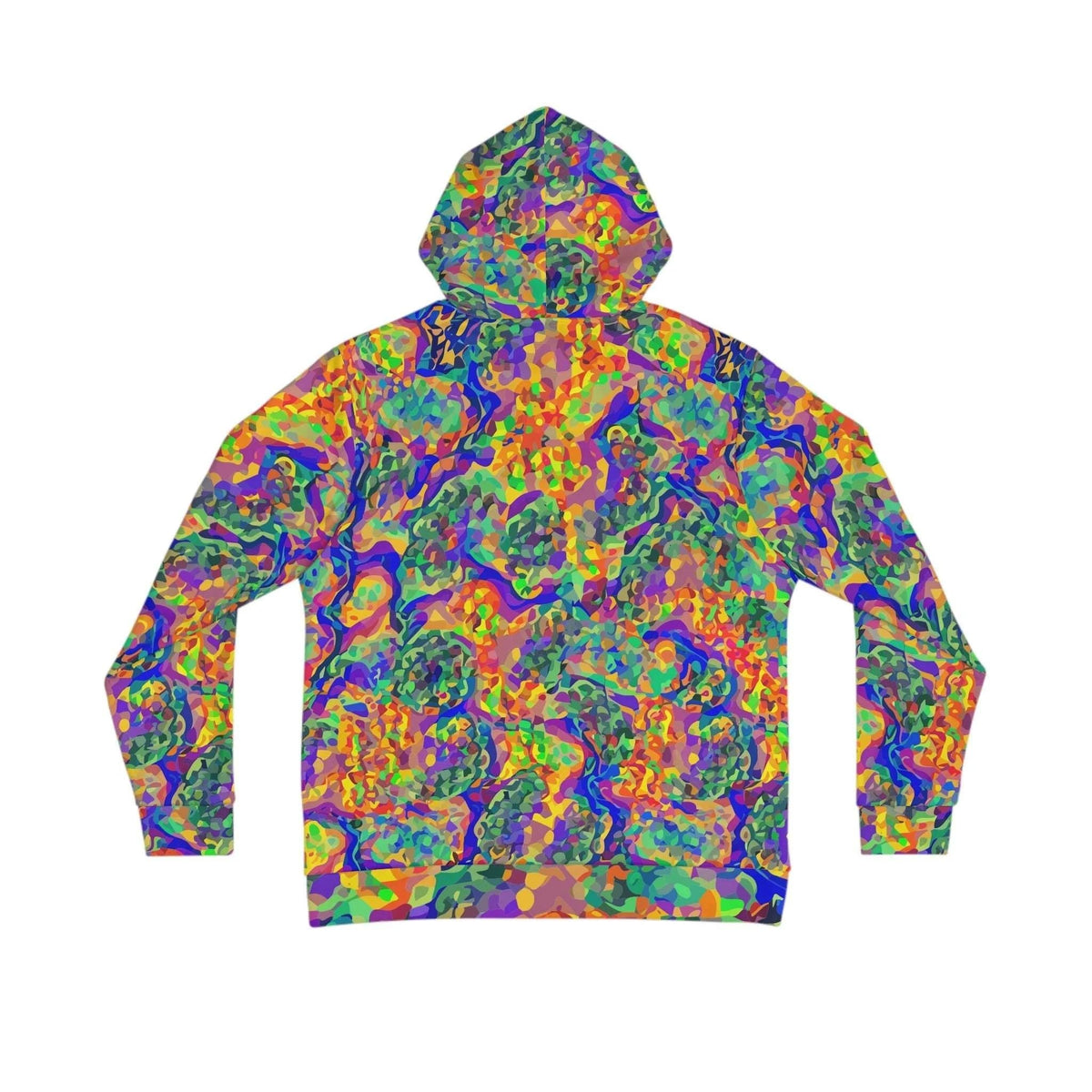 Iridescent Chameleon Color-Shift Hoodie - Bio-Digital All-Over Print Sweatshirt for Rave & Tech-Wear Styles by Aesthetic Rebellion