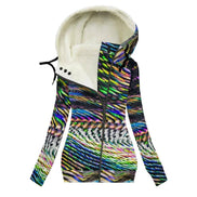 Winter Wonder Neon Snow Hoodie - Psychedelic High-Visibility Streetwear for Extreme Cold by Aesthetic Rebellion