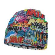 Liquid Glitch Beanie – Maximalist Graffiti Streetwear Hat by PEAPRINT
