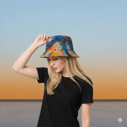 Cosmic Dot Painting Galaxy Bucket Hat - Vibrant Space Pattern Sun Hat for Astronomy Lovers by Aesthetic Rebellion
