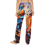 Kids AOP Lounge Pants for Bold Little Self-Expressers — All-Over Print Pajama Bottoms, Made in USA Assembled Maximalist Kids' Sleepwear, Gift for Creative Children