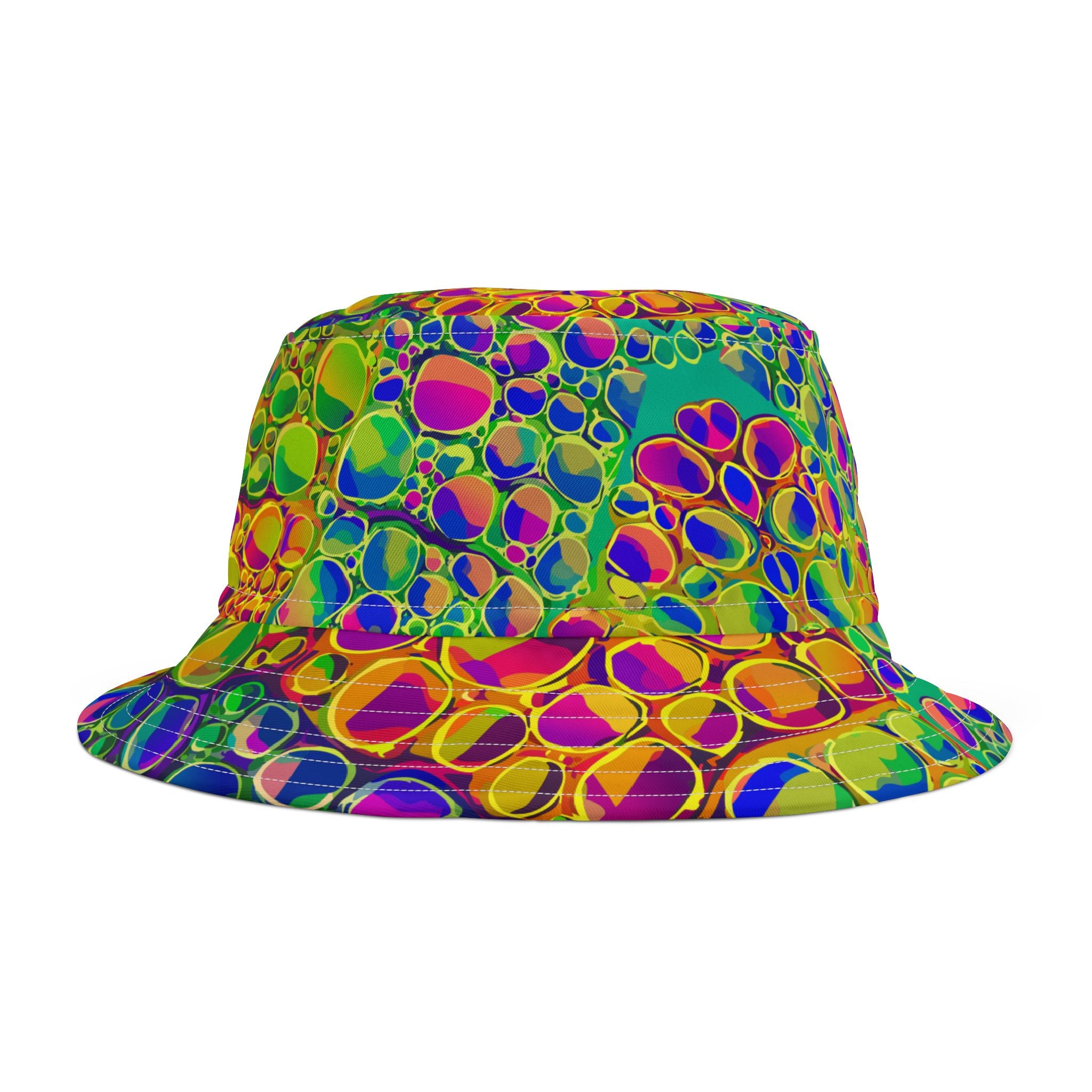 Mind Melting Visuals Bucket Hat for Aesthetic Rebels — Dyles Mavis AOP, Made in USA, Head-Turning Festival Headwear, Statement Accessory for the Scroll-Stopping Dresser
