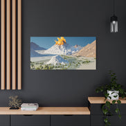 Tropical Volcano Eruption Canvas Print for Nature-Obsessed Interiors — Island Adventure Wall Art, FSC-Certified Matte Stretched Canvas, Home Decor Gift for Wanderlust Collectors