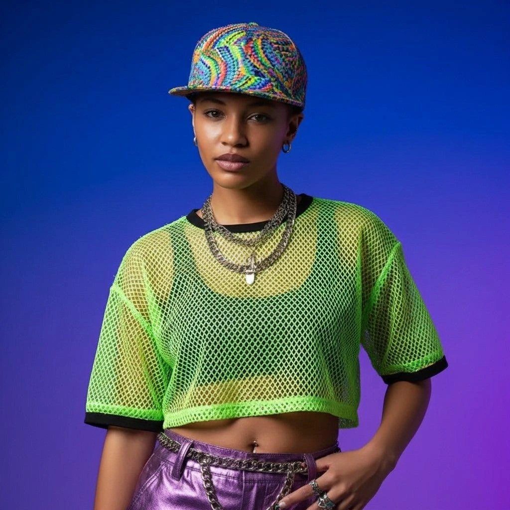 Psychedelic Graffiti Flat Brim Baseball Cap – All-Over Print Snapback for Streetwear Collectors & Urban Culture by Aesthetic Rebellion
