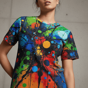 Zip-Up Hoodie – Psychedelic Neon Splatter AOP | Abstract Fluid Art Streetwear in Neon Green & Electric Purple