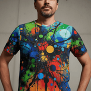 Zip-Up Hoodie – Psychedelic Neon Splatter AOP | Abstract Fluid Art Streetwear in Neon Green & Electric Purple