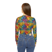 Women's Long Sleeve V-neck Shirt (AOP)