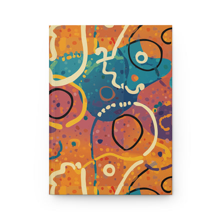 Abstract Colorful Faces Hardcover Journal — Artistic Gratitude Notebook | Aesthetic Rebellion