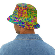 Mind Melting Visuals Bucket Hat for Aesthetic Rebels — Dyles Mavis AOP, Made in USA, Head-Turning Festival Headwear, Statement Accessory for the Scroll-Stopping Dresser