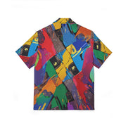 Vibrant Men's Hawaiian Camp Shirt, Tropical Vacation Wear, Beach Party Essentials, Fun Summer Fashion, Colorful AOP Shirt