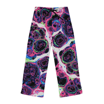 Trippy Marble Swirl Pajama Pants — Maximalist Lounge Pants | Neon Purple, Pink & Acid Green | Aesthetic Rebellion