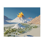 Tropical Volcano Eruption Canvas Print for Nature-Obsessed Interiors — Island Adventure Wall Art, FSC-Certified Matte Stretched Canvas, Home Decor Gift for Wanderlust Collectors