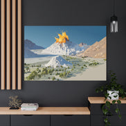 Tropical Volcano Eruption Canvas Print for Nature-Obsessed Interiors — Island Adventure Wall Art, FSC-Certified Matte Stretched Canvas, Home Decor Gift for Wanderlust Collectors