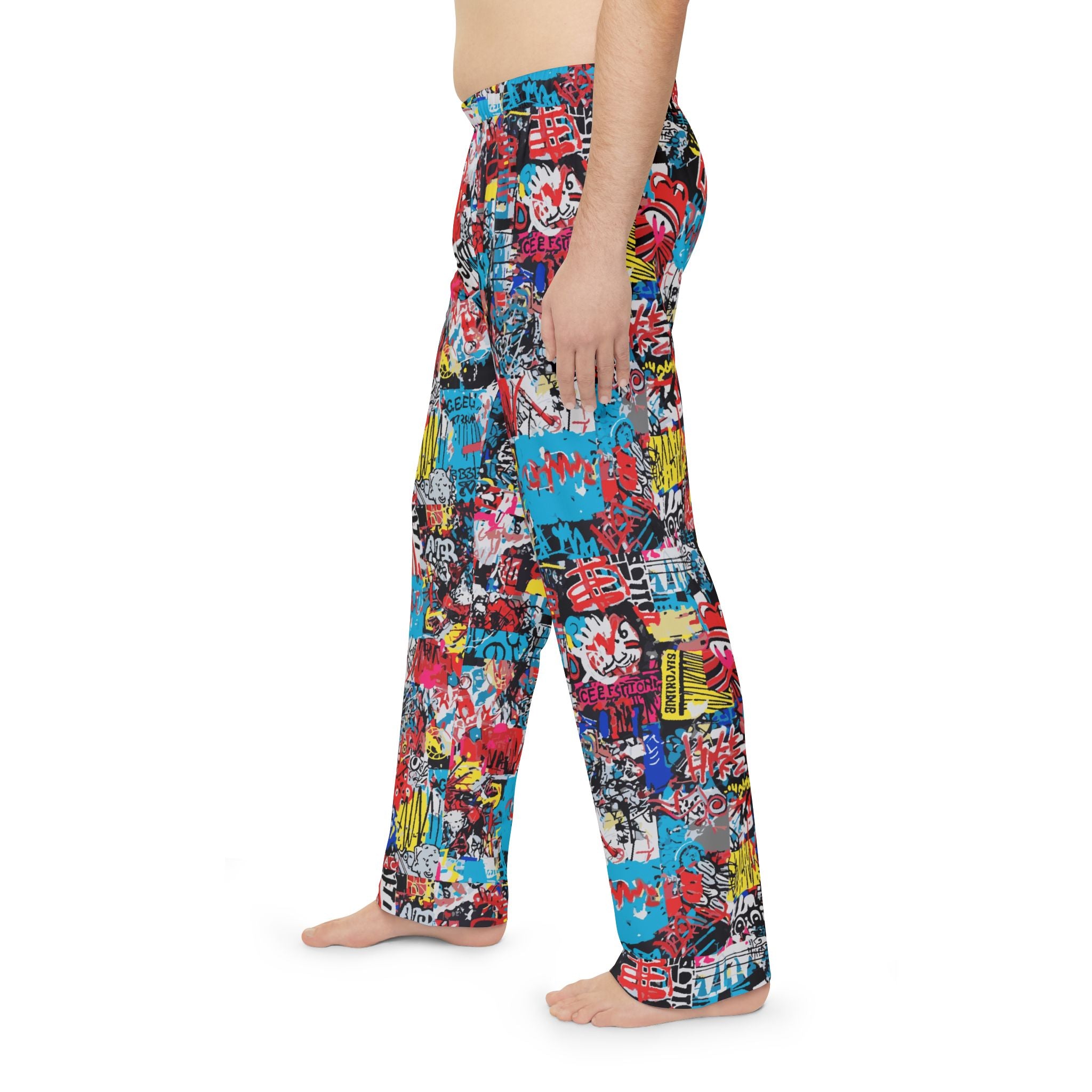 Graffiti Collage Pajama Pants | Street Art All-Over Print Lounge Pants