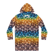 Rainbow Stripe Hoodie Dress — All-Over Print