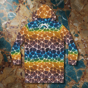 Rainbow Stripe Hoodie Dress — All-Over Print