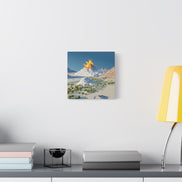 Tropical Volcano Eruption Canvas Print for Nature-Obsessed Interiors — Island Adventure Wall Art, FSC-Certified Matte Stretched Canvas, Home Decor Gift for Wanderlust Collectors