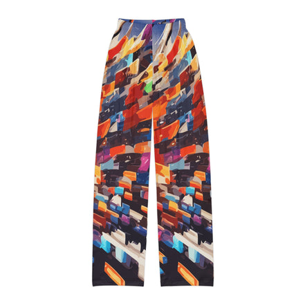 Kids AOP Lounge Pants for Bold Little Self-Expressers — All-Over Print Pajama Bottoms, Made in USA Assembled Maximalist Kids' Sleepwear, Gift for Creative Children