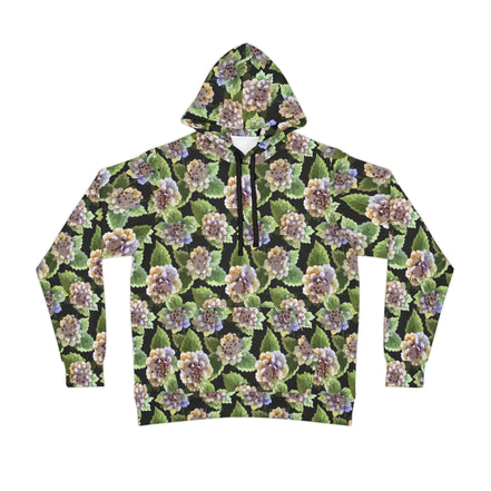 Floral Print Athletic Hoodie for Nature-Forward Fitness Dressers — 95% Recycled Polyester AOP, Adjustable Hood, Gym-to-Street Nature Statement, Bold Eco Activewear Layer