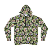 Floral Print Athletic Hoodie for Nature-Forward Fitness Dressers — 95% Recycled Polyester AOP, Adjustable Hood, Gym-to-Street Nature Statement, Bold Eco Activewear Layer