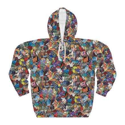 Retro Pop Comic Collage Hoodie – Bold All-Over Print Streetwear for Art Lovers & Vintage Vibe | Aesthetic Rebellion