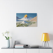 Tropical Volcano Eruption Canvas Print for Nature-Obsessed Interiors — Island Adventure Wall Art, FSC-Certified Matte Stretched Canvas, Home Decor Gift for Wanderlust Collectors