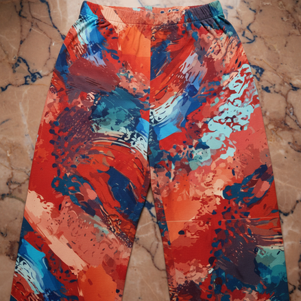 Maximalist Kids Joggers for Mini Self-Expressers — Abstract AOP Lounge Pants, Sensory-Friendly | Aesthetic Rebellion