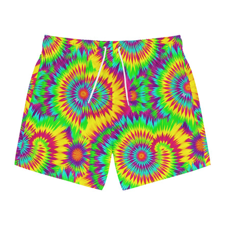 Psychedelic Tie Dye Swim Trunks