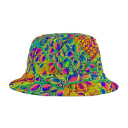 Mind Melting Visuals Bucket Hat for Aesthetic Rebels — Dyles Mavis AOP, Made in USA, Head-Turning Festival Headwear, Statement Accessory for the Scroll-Stopping Dresser